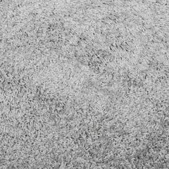 Shaggy tipo kilimas, pilkos spalvos, 120x120cm, aukšti šereliai цена и информация | Ковры | 220.lv