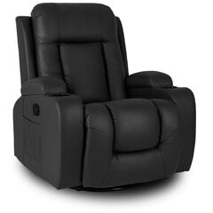 Masāžas krēsli, Eko āda, melns цена и информация | Кресла для отдыха | 220.lv