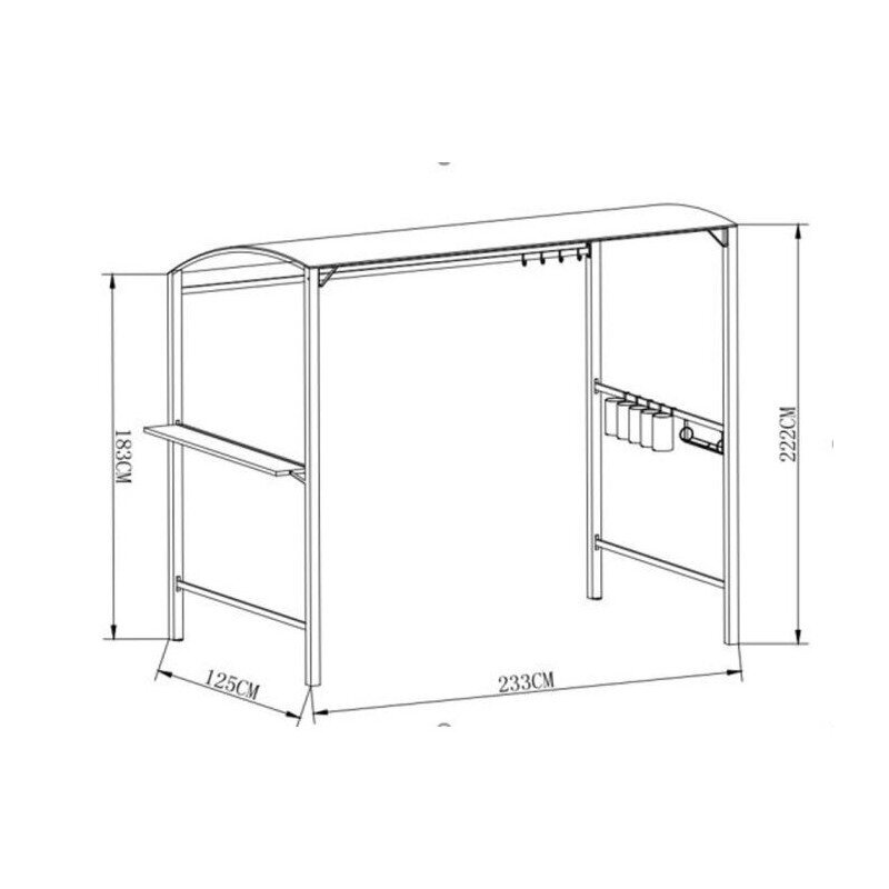 Āra virtuve "Gazebo", melna cena un informācija | Dārza nojumes un lapenes | 220.lv