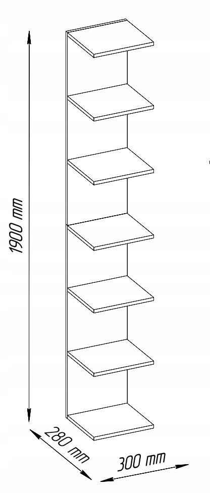 Plaukts, 190 cm, balts цена и информация | Plaukti | 220.lv