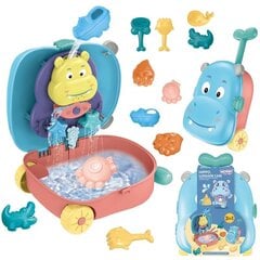 Smilšu rotaļlietu komplekts Woopie, Hippopotamus, zils cena un informācija | Ūdens, smilšu un pludmales rotaļlietas | 220.lv