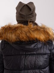 Женская шапка темного цвета хаки, зимняя шапка цена и информация | Женские куртки | 220.lv