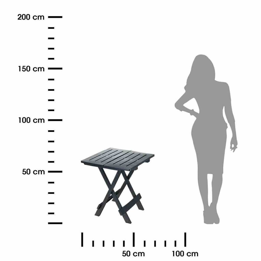 Saliekamais balkona galds antracīts, 50 cm цена и информация | Dārza galdi | 220.lv