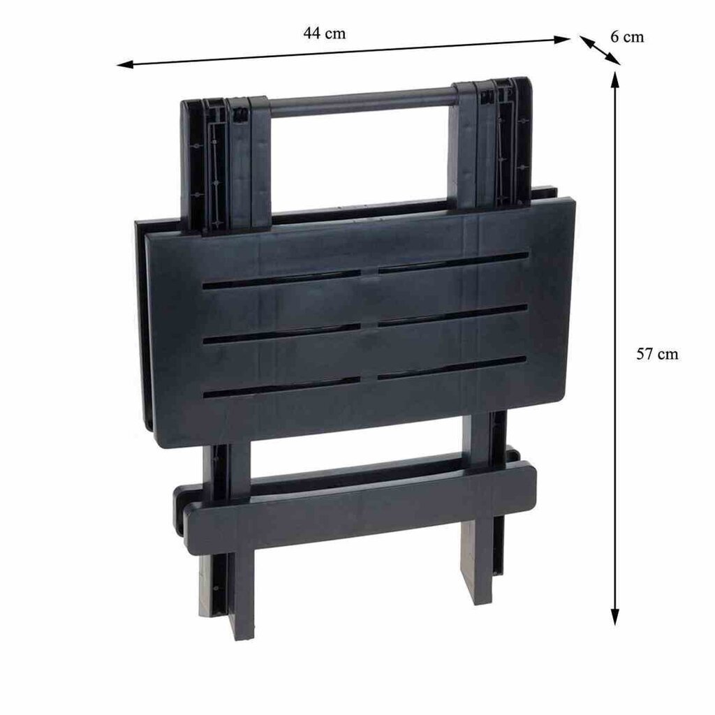 Saliekamais balkona galds antracīts, 50 cm цена и информация | Dārza galdi | 220.lv