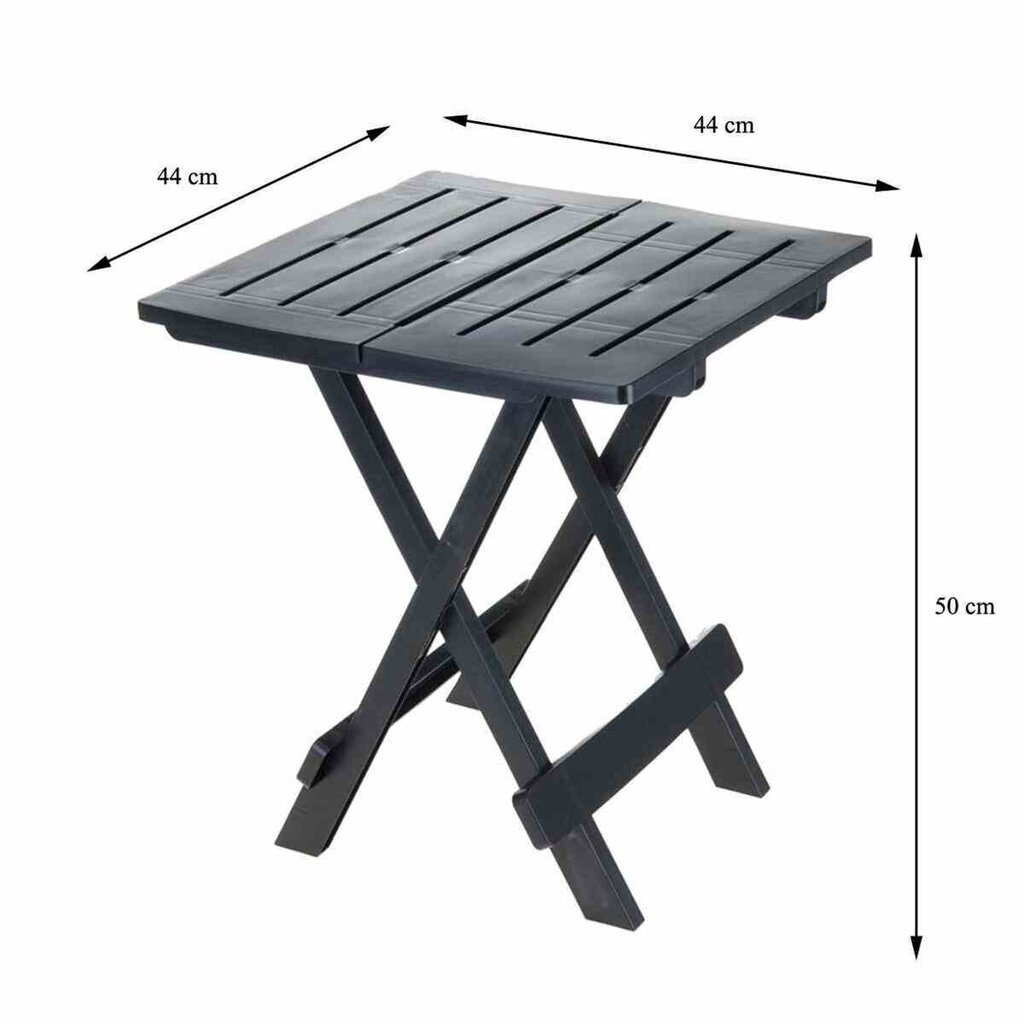 Saliekamais balkona galds antracīts, 50 cm цена и информация | Dārza galdi | 220.lv