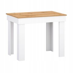 Pusdienu galds, 90x60 cm, balts cena un informācija | Virtuves galdi, ēdamgaldi | 220.lv