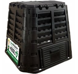 Komposta kaste GoodMajster, 480 l, melna cena un informācija | Komposta kastes un āra konteineri | 220.lv