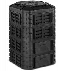 Komposta kaste Hillvert, 1120 l, melna цена и информация | Уличные контейнеры, контейнеры для компоста | 220.lv
