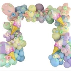 Набор воздушных шаров с макаронами на тему мороженого (143 шт.) цена и информация | Шарики | 220.lv