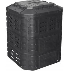 Komposta kaste Patrol, 860 l, melna cena un informācija | Komposta kastes un āra konteineri | 220.lv