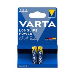 Varta baterijas LongLife Power AAA/LR03, 2 gab. цена и информация | Батарейки | 220.lv