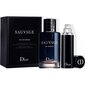 Komplekts Christian Dior Sauvage vīriešiem: parfimērijas ūdens EDP, 100 ml + parfimērijas ūdens EDP, 10 ml cena un informācija | Vīriešu smaržas | 220.lv