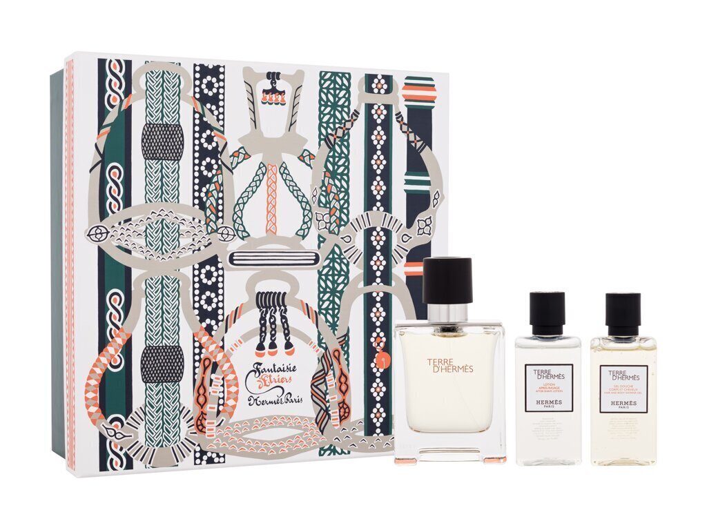 Komplekts Hermes Terre D'Hermes EDT vīriešiem: tualetes ūdens EDT, 50 ml + dušas želeja, 40 ml + losjons pēc skūšanās, 40 ml цена и информация | Vīriešu smaržas | 220.lv