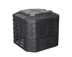 Komposta kaste Patrol, 600 l, melna cena un informācija | Komposta kastes un āra konteineri | 220.lv