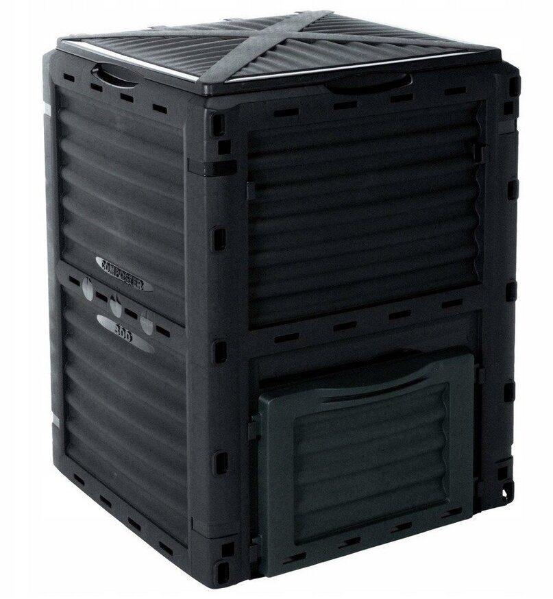 Komposta kaste Progarden, 300 l, melna cena un informācija | Komposta kastes un āra konteineri | 220.lv