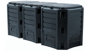 Komposta kaste Prosperplast, 1200 l, melna cena un informācija | Komposta kastes un āra konteineri | 220.lv