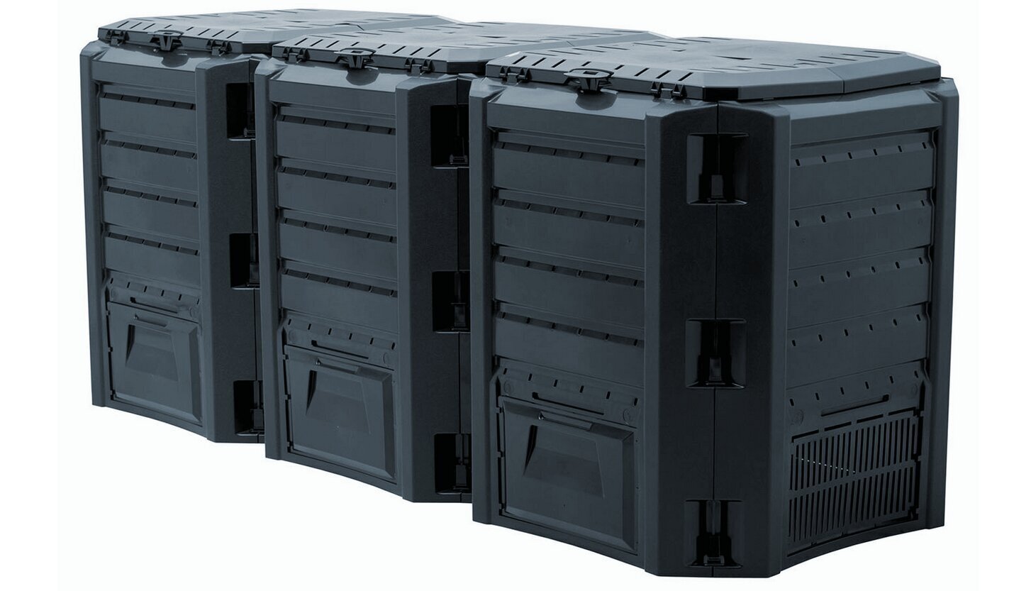 Komposta kaste Prosperplast, 1200 l, melna цена и информация | Komposta kastes un āra konteineri | 220.lv