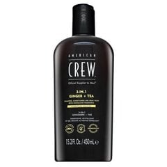 Matu šampūns ar ingveru un tēju 3in1 American Crew, 450 ml цена и информация | Шампуни | 220.lv