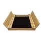 Koka smilšu kaste ar ģeotekstila paklāju Bonus Orbis, 140x140 cm, brūna цена и информация | Smilšu kastes, smiltis | 220.lv
