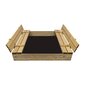 Koka smilšu kaste ar ģeotekstila paklāju Bonus Orbis, 120x120 cm, brūna цена и информация | Smilšu kastes, smiltis | 220.lv
