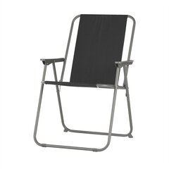 Складное кресло для отдыха, черное цена и информация | скамейка со столиком | 220.lv