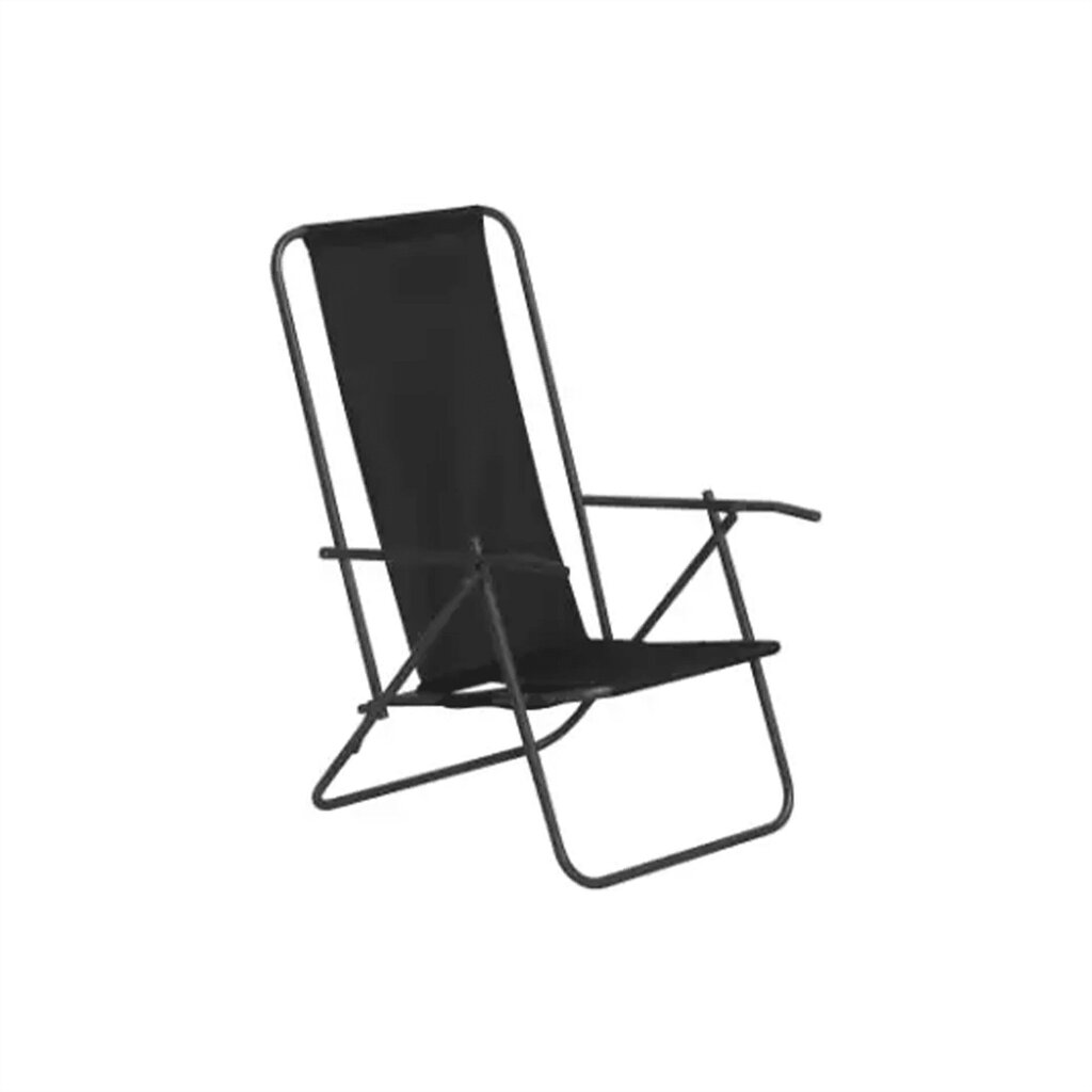 Saliekams pludmales krēsls Kāpa, melns cena un informācija | Dārza krēsli | 220.lv