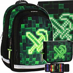 Рюкзак школьный Starpak Pixel Pixel Green 533137, комплект цена и информация | Школьные рюкзаки, спортивные сумки | 220.lv