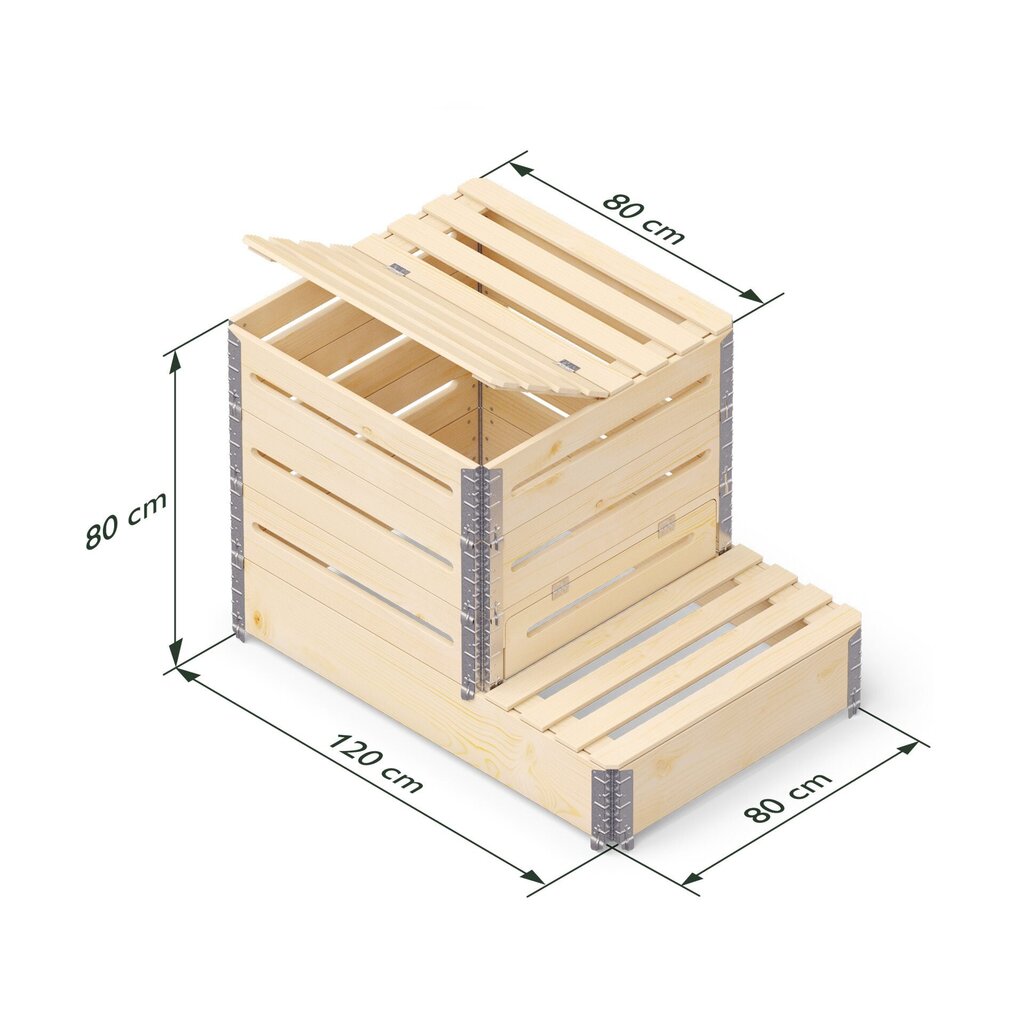 Komposta kaste, 520 l cena un informācija | Komposta kastes un āra konteineri | 220.lv