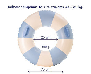 Piepūšamais riņķis, 75 cm, zils цена и информация | Надувные и пляжные товары | 220.lv