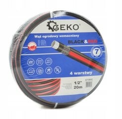 Dārza šļūtene Geko G73693, 30m, melna цена и информация | Оборудование для полива | 220.lv