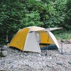 Трехместная палатка Naturehike Cloud-Creek river Pro, жёлтая цена и информация | Палатки | 220.lv