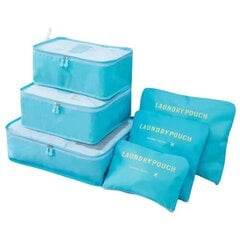Koferu organizatoru komplekts Packing Cubes, zils цена и информация | Чемоданы, дорожные сумки | 220.lv