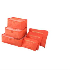 Комплект органайзеров, апельсин , 6 шт. цена и информация | Чемоданы, дорожные сумки  | 220.lv