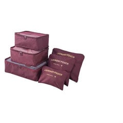 Koferu organizatoru komplekts Packing Cubes, sarkans cena un informācija | Koferi, ceļojumu somas | 220.lv