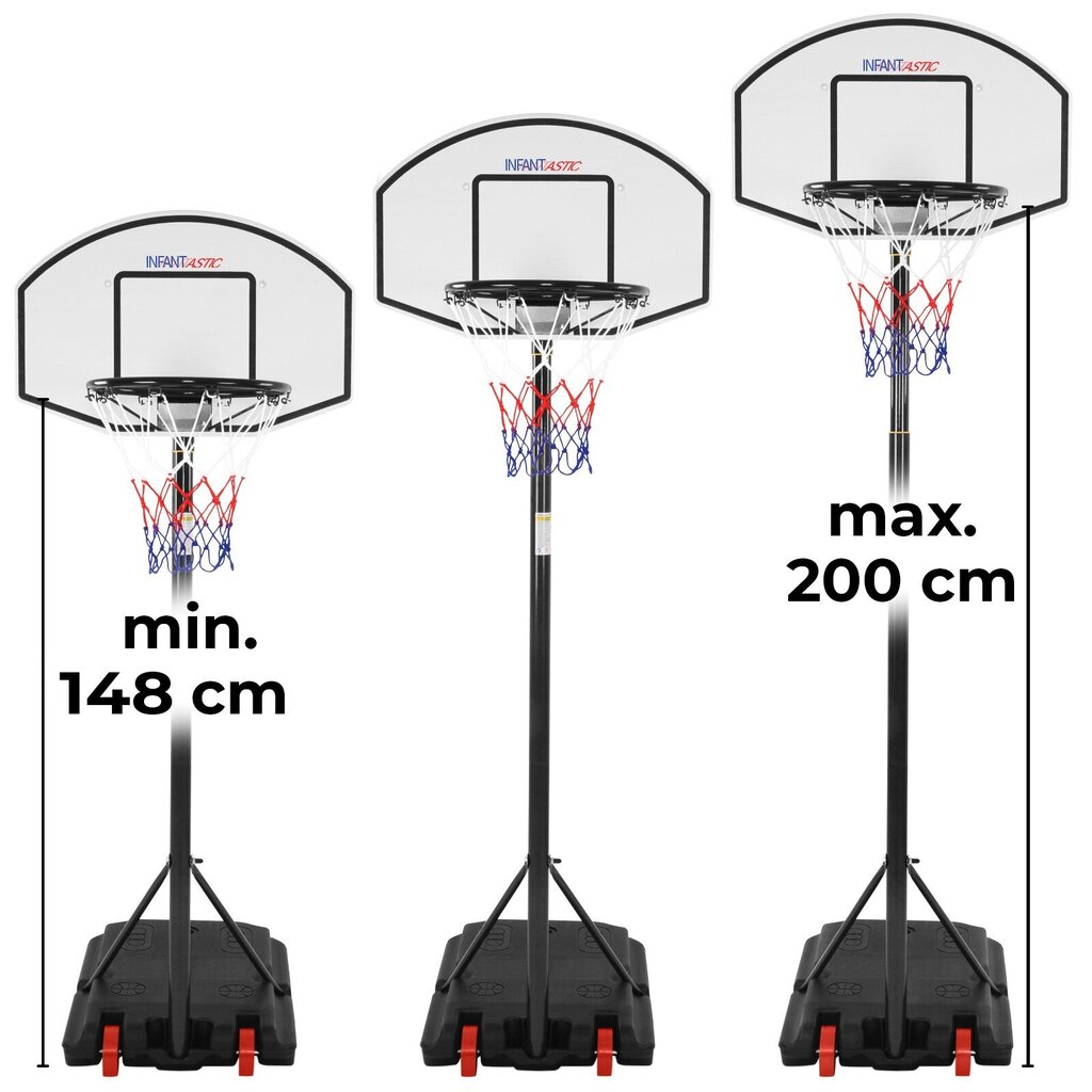 Basketbola grozs ar statīvu, 2.36m cena un informācija | Basketbola grozi | 220.lv