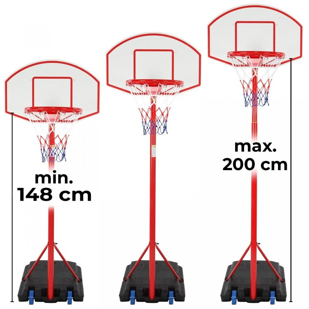 Bbasketbola grozs ar statīvu, 2.36m cena un informācija | Basketbola grozi | 220.lv