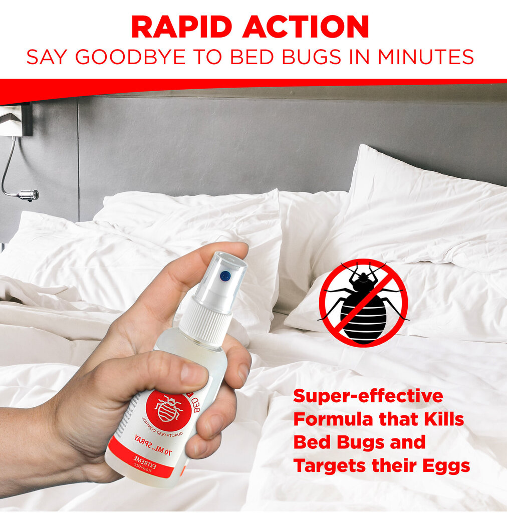 Blakšu iznīcināšanas aerosols ceļojumiem BedBug Killer, 70 ml cena un informācija | Aizsardzībai pret kukaiņiem | 220.lv