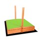 Impregnēta koka smilšu kaste ar zaļu jumtiņu un 300 kg smiltīm, 140x140 cm цена и информация | Smilšu kastes, smiltis | 220.lv
