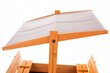 Smilšu kaste SunWood, koka, 120x120x120 cm cena un informācija | Smilšu kastes, smiltis | 220.lv