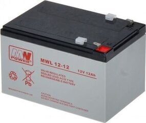 Аккумулятор MWPower MWL 12V 12Ah AGM цена и информация | Аккумуляторы | 220.lv