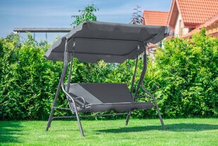 Āra šūpoles ar nojumi Funfit Garden Relax, pelēkas цена и информация | Cадовые качели-кровать | 220.lv