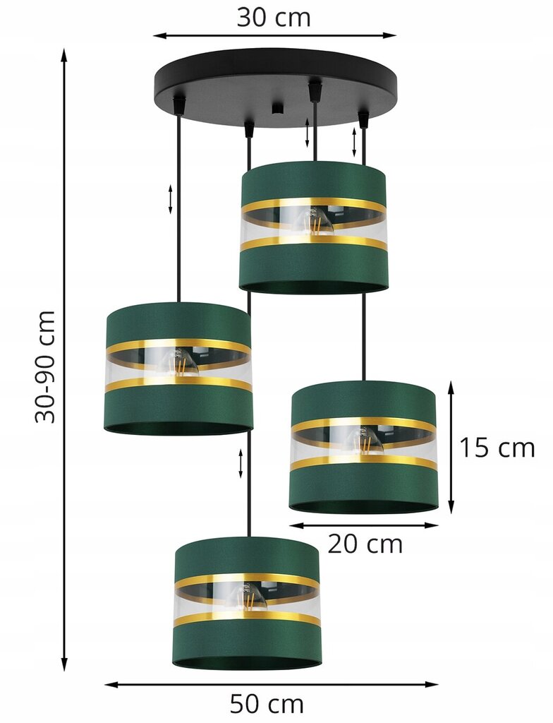 LightHome griestu lampa Elegance Gold cena un informācija | Lustras | 220.lv