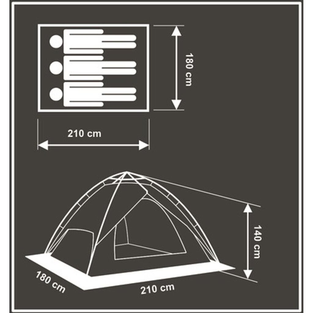 Telts Enero Camp, zila cena un informācija | Teltis | 220.lv