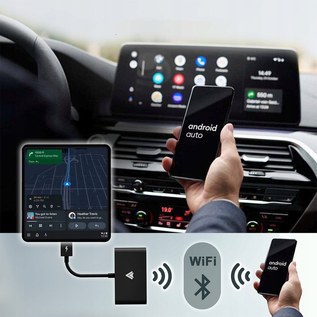 Bezvadu Android Auto adapteris Xstorm Wifi Bt cena un informācija | Auto 12V el. piederumi | 220.lv