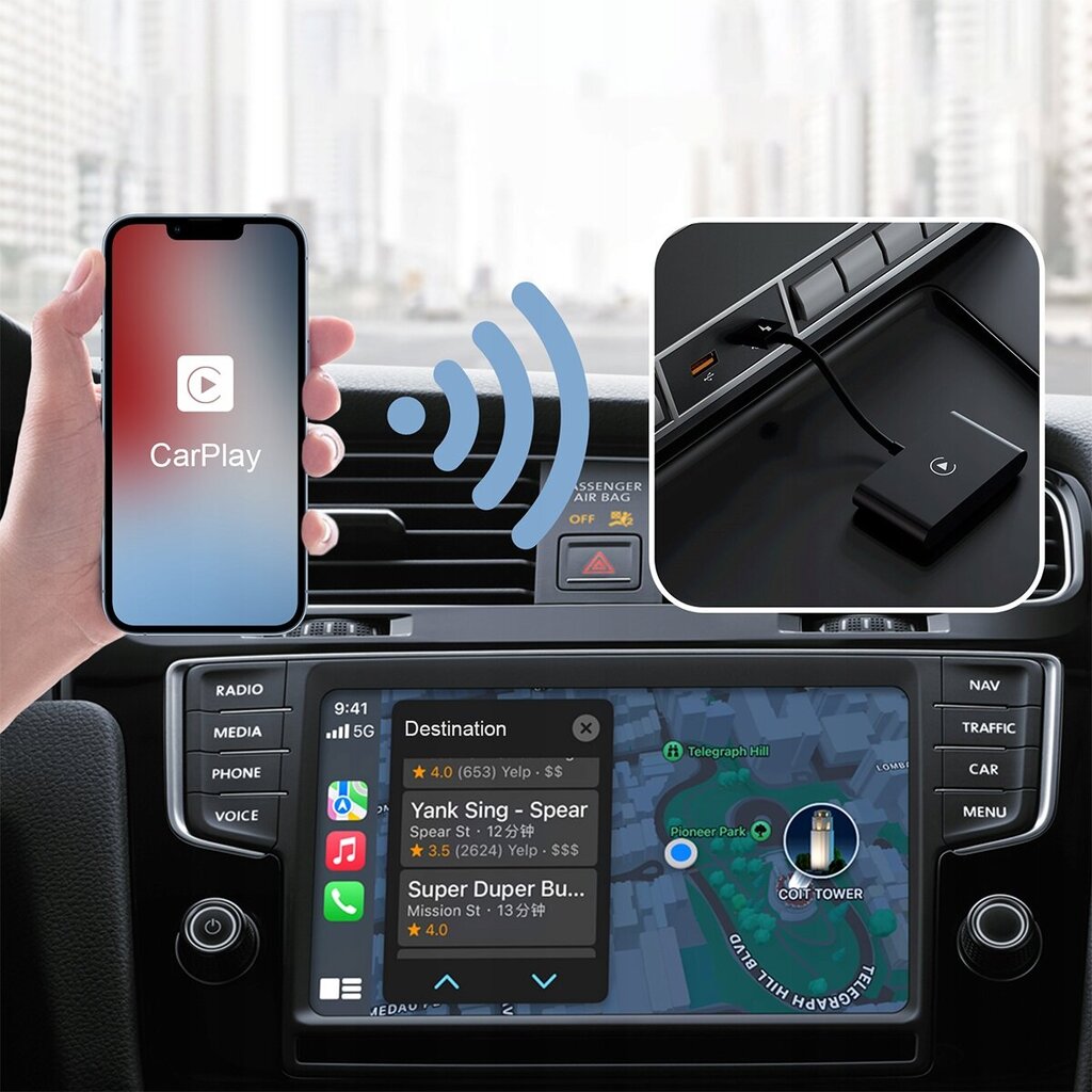 Bezvadu adapteris Carplay Iphone Xstorm Wifi cena un informācija | Auto 12V el. piederumi | 220.lv