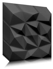 3D griestu paneļi Brylant Black 2m2 8gab. Deccart cena un informācija | Griestu, sienu dekoru elementi | 220.lv