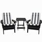 Divi dārza krēsli ar svītrainiem spilveniem un galdiņš DM Grill. цена и информация | Dārza mēbeļu komplekti | 220.lv