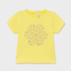 Mayoral T-krekls meitenēm, dzeltens цена и информация | Рубашки для девочек | 220.lv