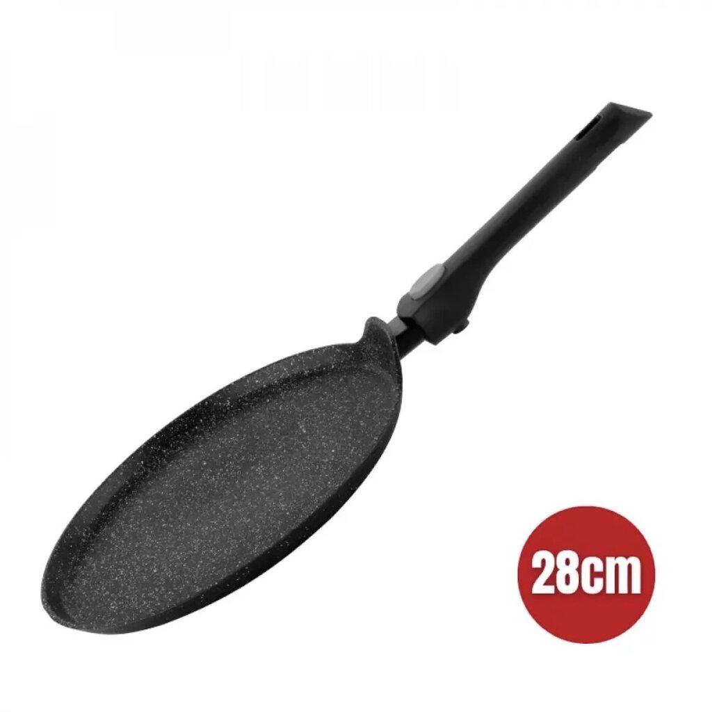 Herzog HR-3615, marmora pankūku panna ar noņemamu rokturi, 28 cm cena un informācija | Pannas | 220.lv