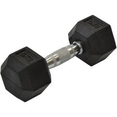 Гантель EB Fit Hex Rubber, 6 кг цена и информация | Гантели, гири, штанги | 220.lv